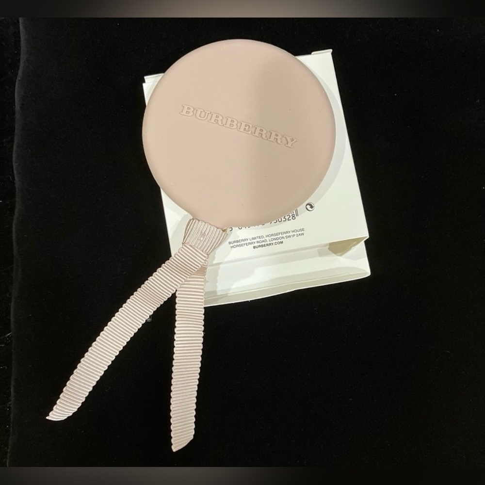 Burberry Pale Blush Round Mini Charm with Grosgrain Ribbon
